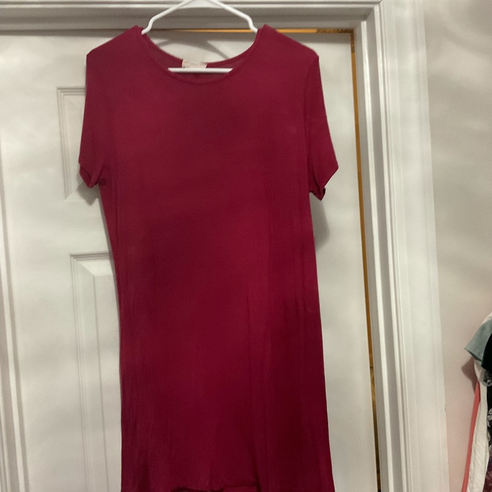 Red t shirt dress